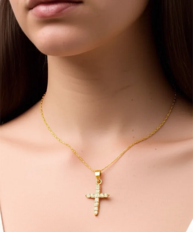 Glossy Cross Halskette – Bild 2