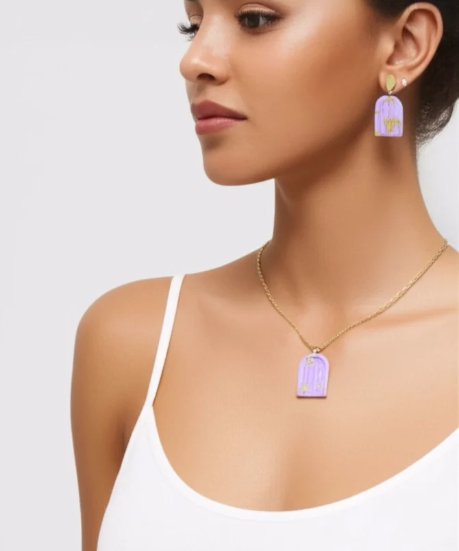 Rainbow Purple  Schmuck-Set – Bild 5