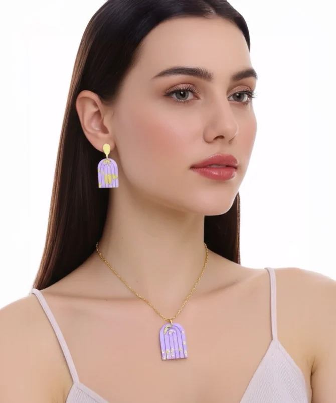 Rainbow Purple  Schmuck-Set – Bild 4