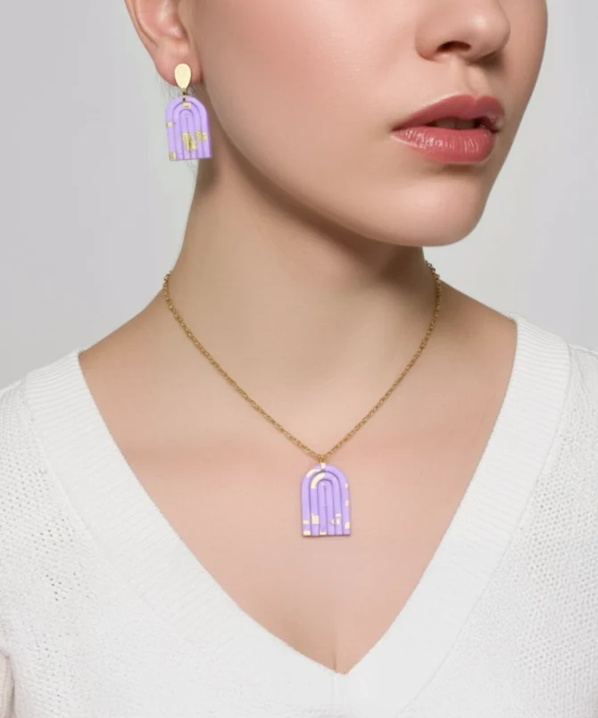 Rainbow Purple  Schmuck-Set – Bild 3