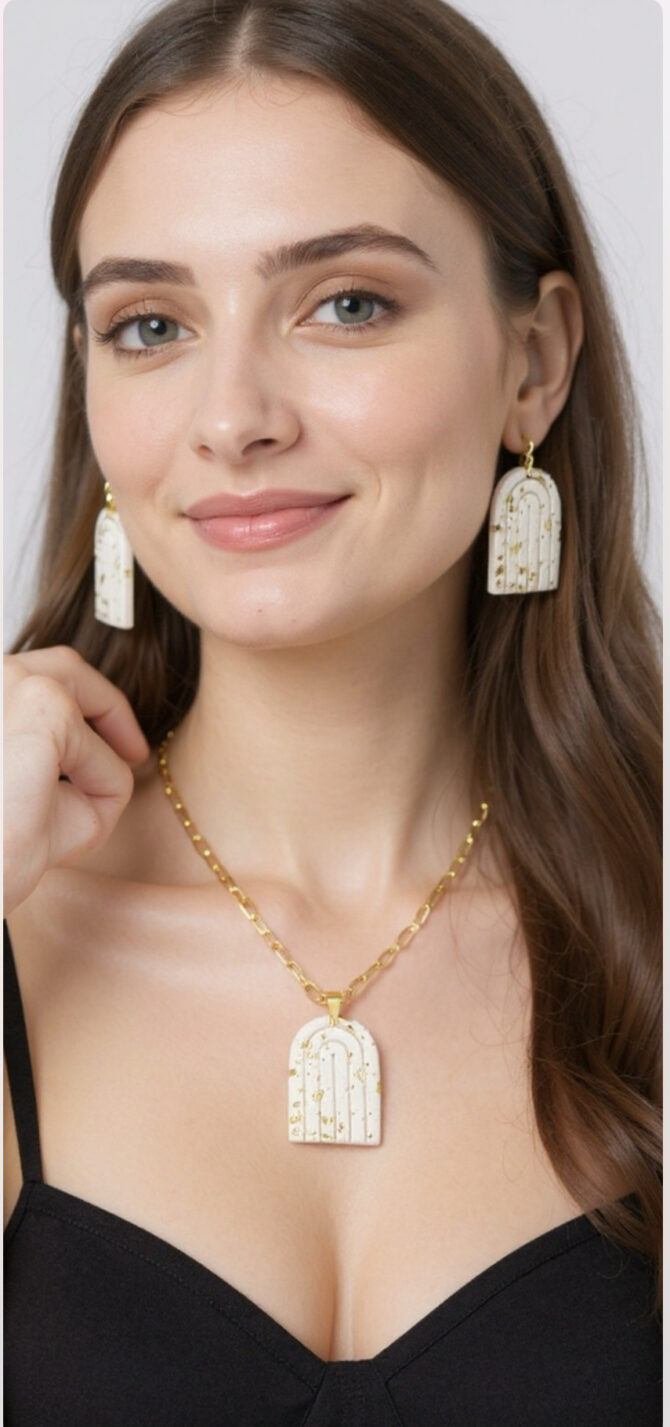 Rainbow Beige  Schmuck-Set – Bild 2